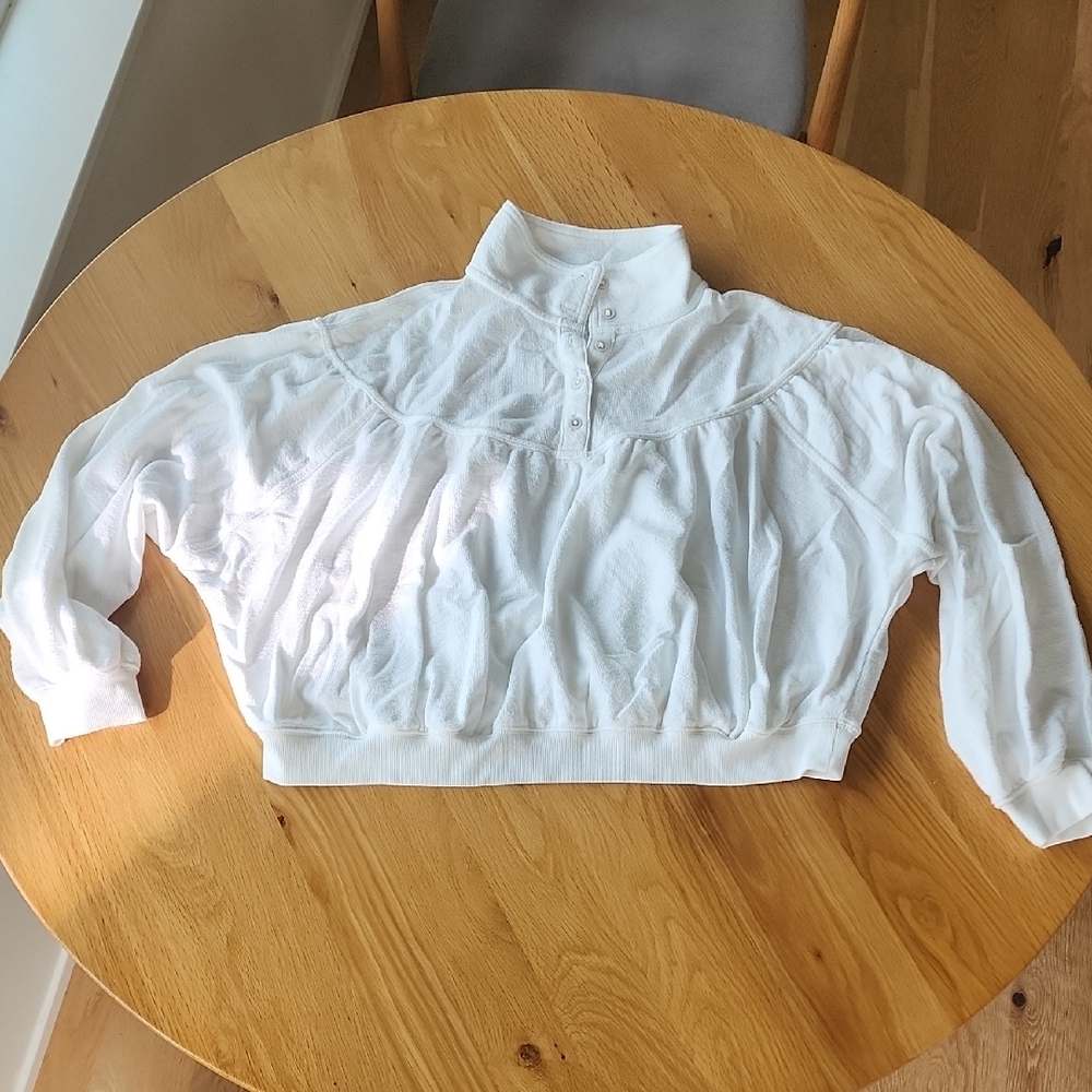 Aerie Terrycloth Cropped Shirt, Small